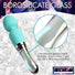 Vibra-Glass 10X Turquoise Dual Ended Silicone/Glass Wand