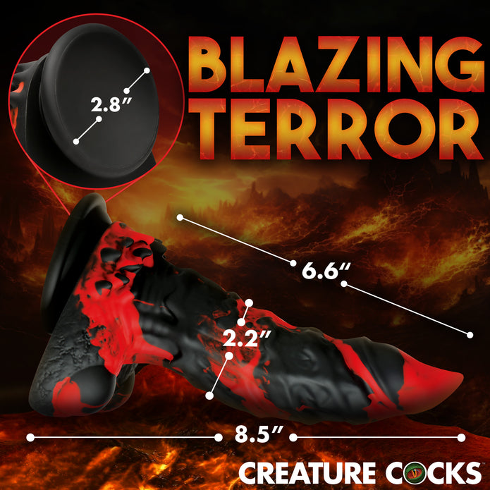 Fire Demon Monster Silicone Dildo XR Brands fire-demon-monster-silicone-dildo-xr-brands