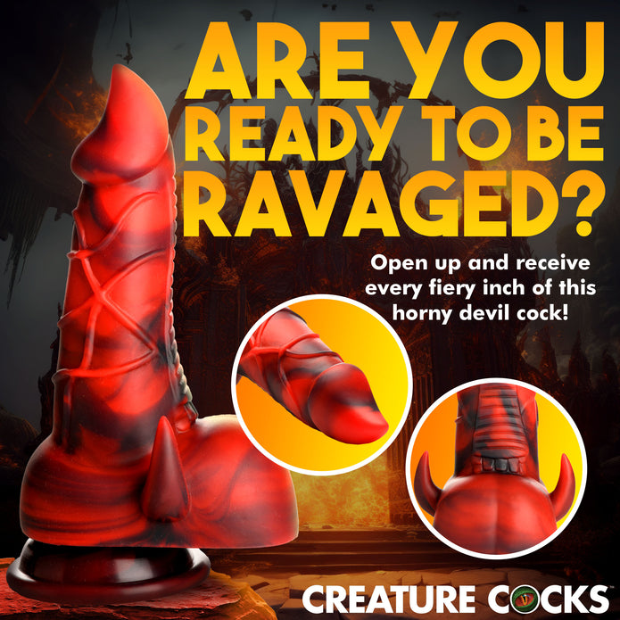 Horny Devil Demon Silicone Dildo XR Brands Horny Devil Demon Silicone Dildo XR Brands