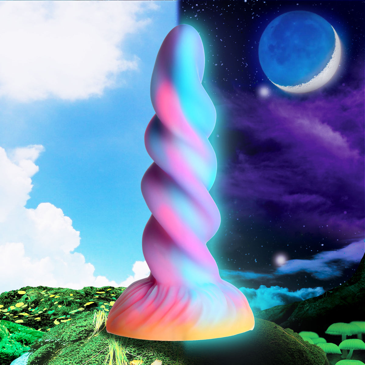 Moon Rider Glow-in-the-Dark Unicorn Dildo XR Brands Moon Rider Glow-in-the-Dark Unicorn Dildo XR Brands