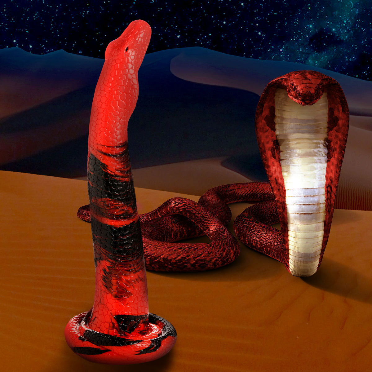 King Cobra - Large 14" Long Silicone Dong