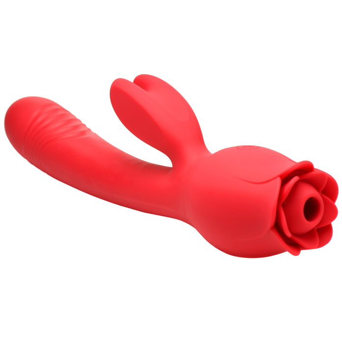 Blooming Bunny Sucking & Thrusting Silicone Rabbit Vibrator XR Brands Blooming Bunny Sucking & Thrusting Silicone Rabbit Vibrator XR Brands