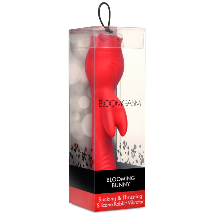 Blooming Bunny Sucking & Thrusting Silicone Rabbit Vibrator XR Brands Blooming Bunny Sucking & Thrusting Silicone Rabbit Vibrator XR Brands