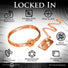 Cuffed Locking Bracelet & Key Necklace Rose Gold