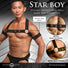 Star Boy Male Chest Harness with Arm Bands - S/M
