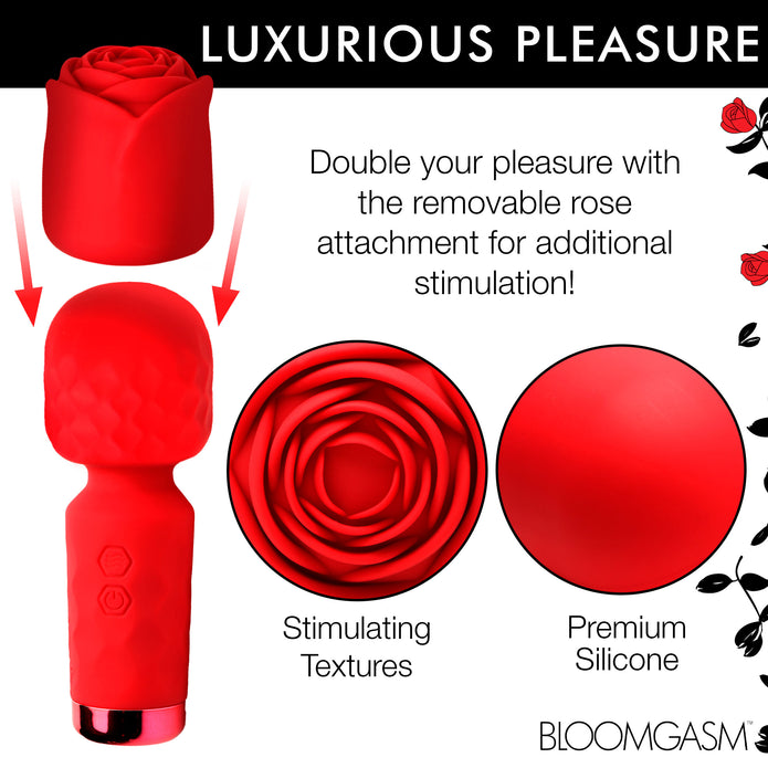 Pleasure Rose-Petite Mini Silicone Rose Wand XR Brands Pleasure Rose-Petite Mini Silicone Rose Wand XR Brands