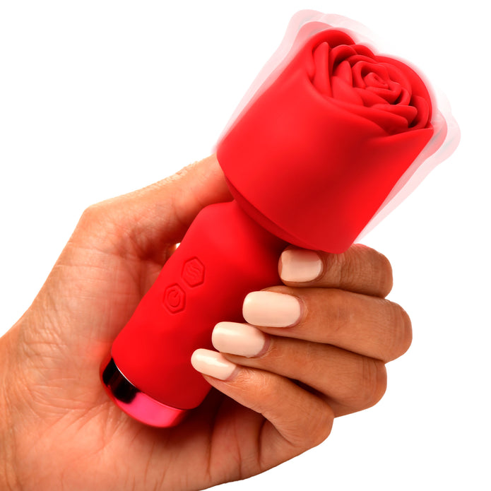 Pleasure Rose-Petite Mini Silicone Rose Wand XR Brands Pleasure Rose-Petite Mini Silicone Rose Wand XR Brands