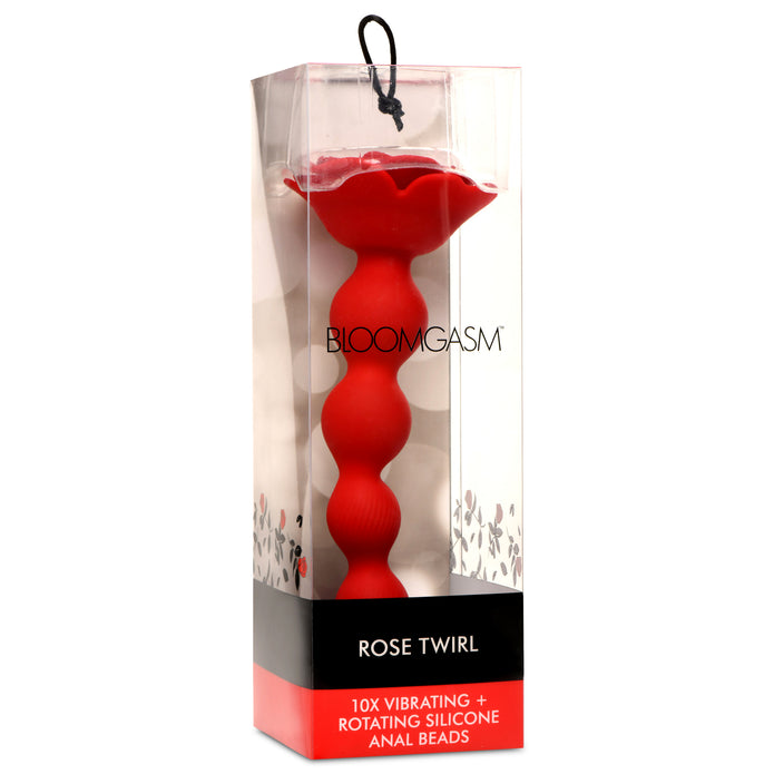 Rose Twirl 10X Vibrating & Rotating Silicone Anal Beads XR Brands Rose Twirl 10X Vibrating & Rotating Silicone Anal Beads XR Brands
