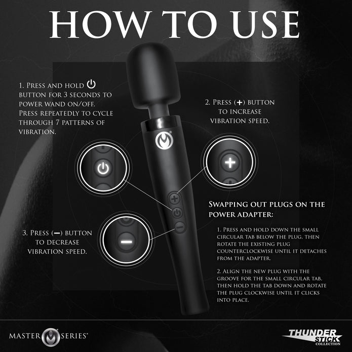 Thunderstick Pro Wand Massager XR Brands Thunderstick Pro Wand Massager XR Brands