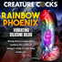 Rainbow Phoenix Vibrating Silicone Dildo