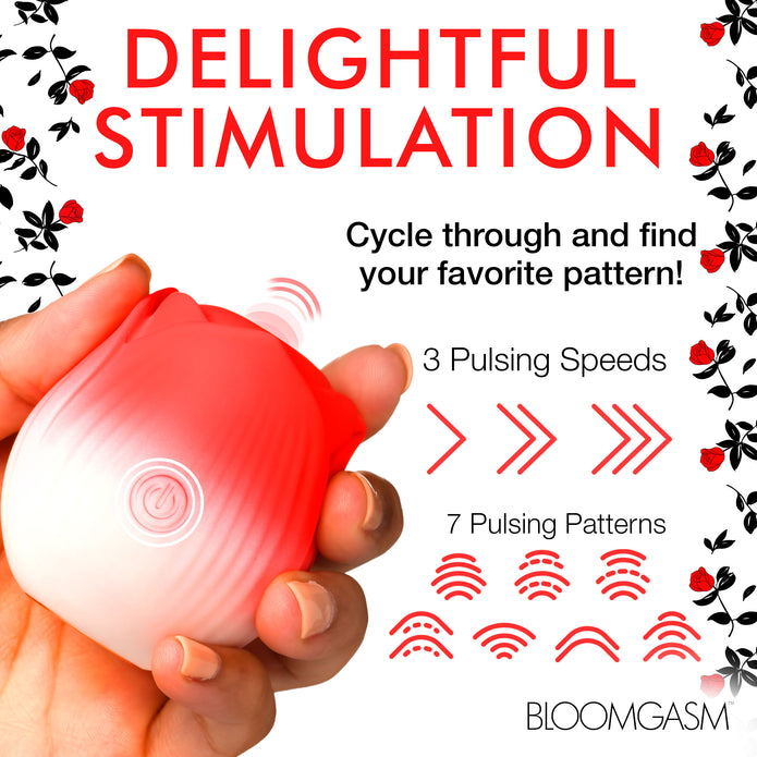 Pulsing Petals Throbbing Rose Stimulator - Red