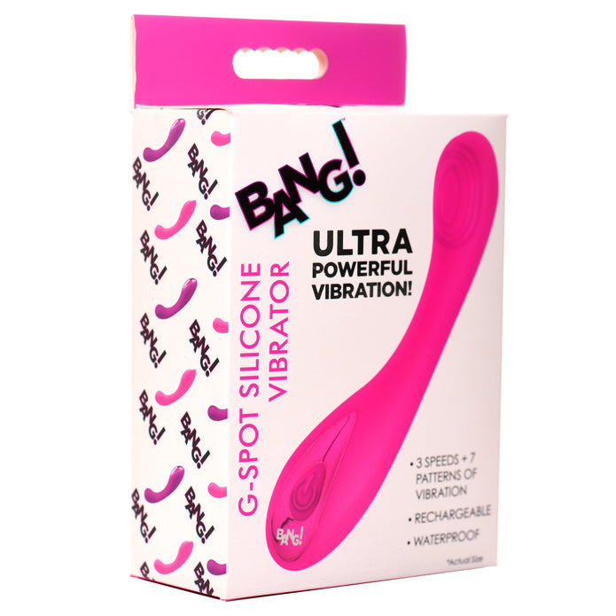 G-Spot Silicone Vibrator - Pink XR Brands G-Spot Silicone Vibrator - Pink XR Brands