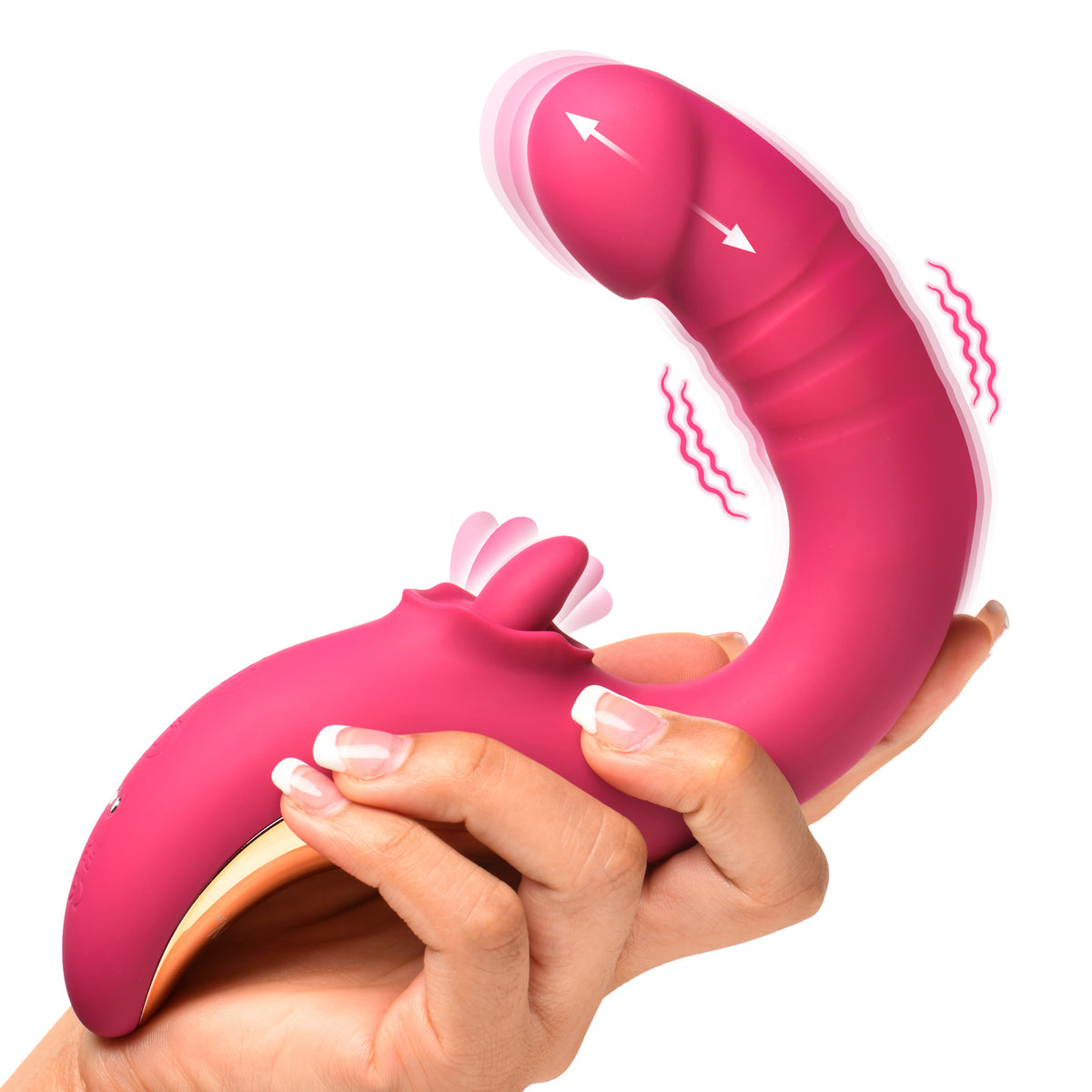 Tease & Please Thrusting & Licking Vibrator XR Brands Tease & Please Thrusting & Licking Vibrator XR Brands