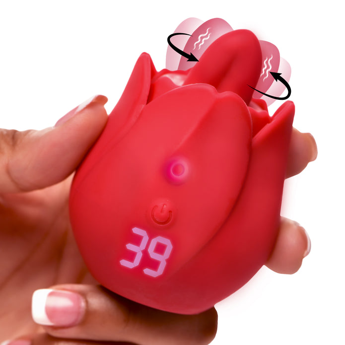 Rose Kisser Licking & Vibrating Digital Clitoral Stimulator XR Brands Rose Kisser Licking & Vibrating Digital Clitoral Stimulator XR Brands