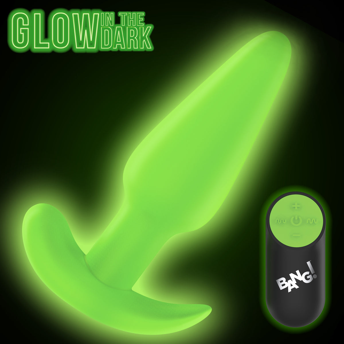 21X Glow-in-the-Dark Butt Plug w/ Remote
