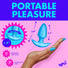 Rotating & Vibrating Silicone Butt Plug w/ Remote - Blue