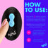 Rotating & Vibrating Silicone Butt Plug w/ Remote - Blue