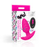 Rotating & Vibrating Silicone Butt Plug w/ Remote - Pink