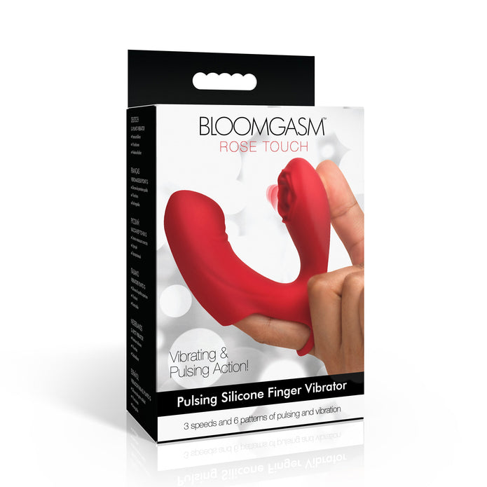 Rose Touch Pulsing Silicone Finger Vibrator XR Brands Rose Touch Pulsing Silicone Finger Vibrator XR Brands