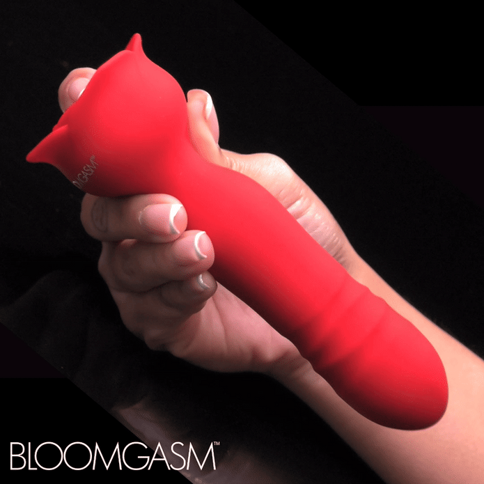 Rose Delight Silicone Thrusting Vibrator XR Brands Rose Delight Silicone Thrusting Vibrator XR Brands