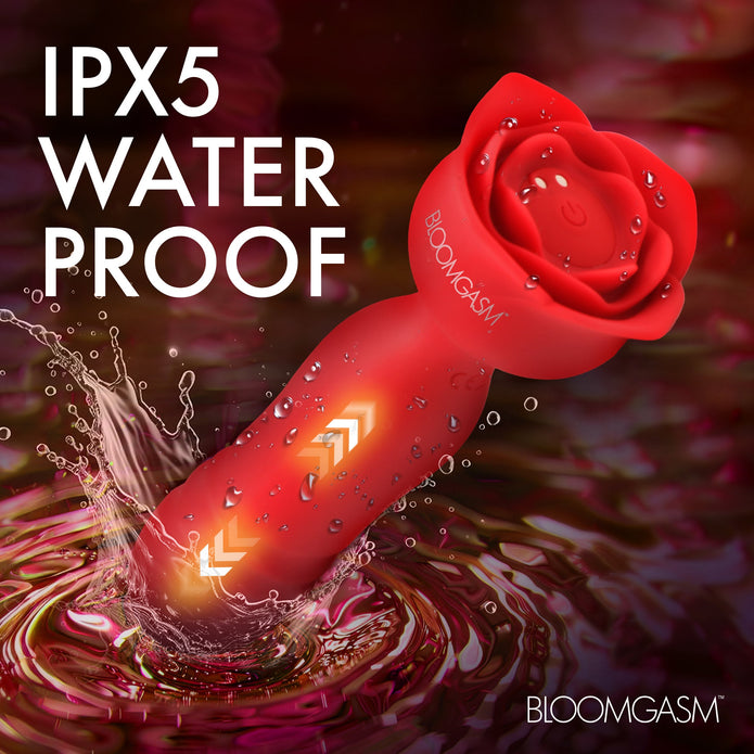 Rose Delight Silicone Thrusting Vibrator XR Brands Rose Delight Silicone Thrusting Vibrator XR Brands