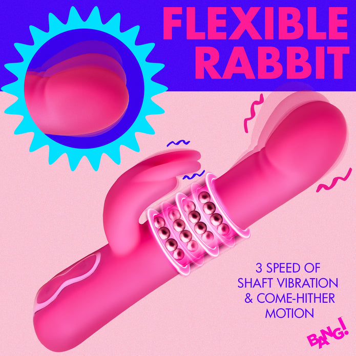 Come-Hither Beaded Silicone Rabbit Vibrator XR Brands Come-Hither Beaded Silicone Rabbit Vibrator XR Brands