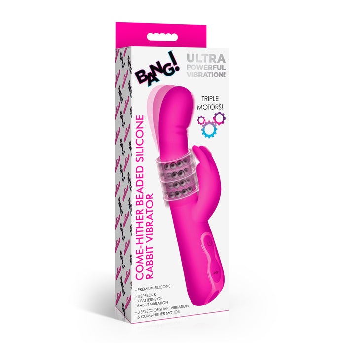 Come-Hither Beaded Silicone Rabbit Vibrator XR Brands Come-Hither Beaded Silicone Rabbit Vibrator XR Brands