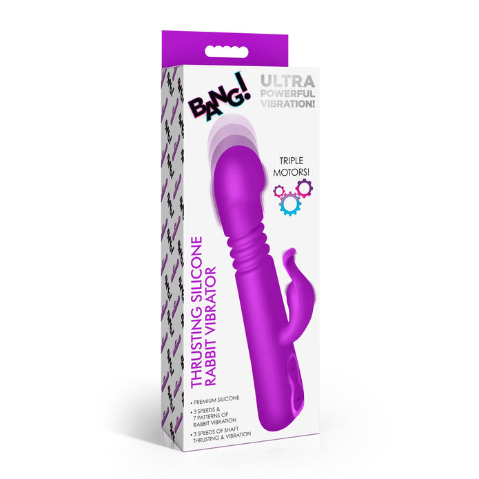 Vibratex Rabbit Thrusting Silicone Rabbit Vibrator – XR Brands