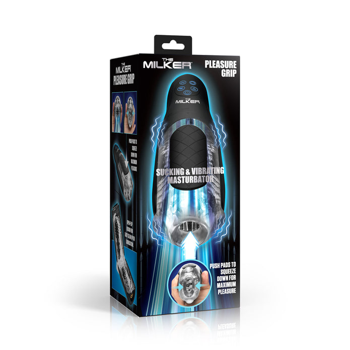 Pleasure Grip Sucking & Vibrating Masturbator XR Brands Pleasure Grip Sucking & Vibrating Masturbator XR Brands