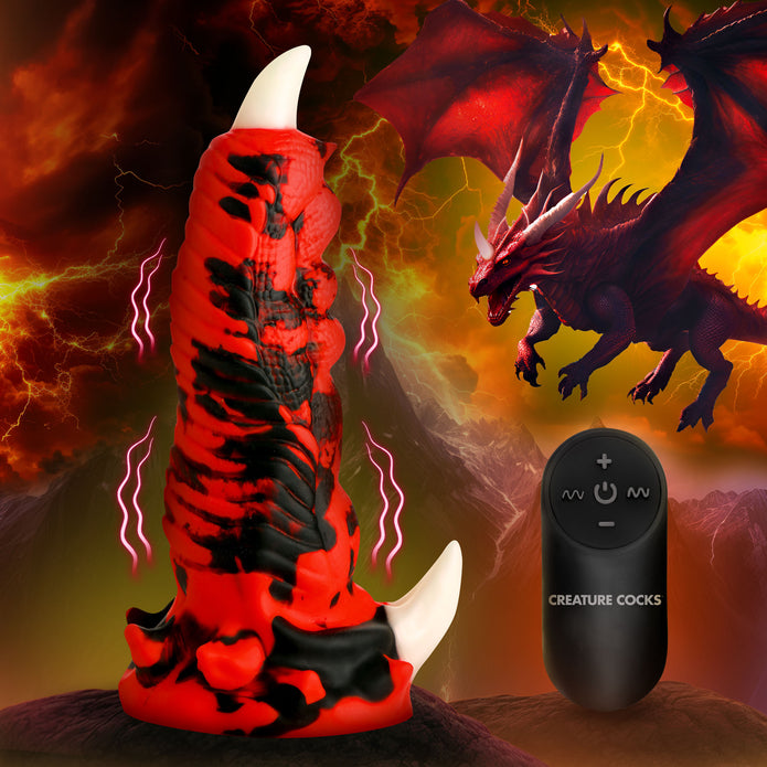 Red Talon Vibrating Silicone Dildo XR Brands Red Talon Vibrating Silicone Dildo XR Brands