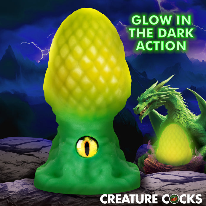 Eye of the Dragon Silicone Butt Plug - Green XR Brands Eye of the Dragon Silicone Butt Plug - Green XR Brands