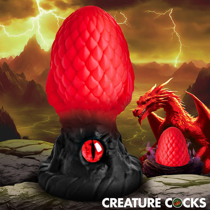 Eye of the Dragon Silicone Butt Plug - Red XR Brands Eye of the Dragon Silicone Butt Plug - Red XR Brands