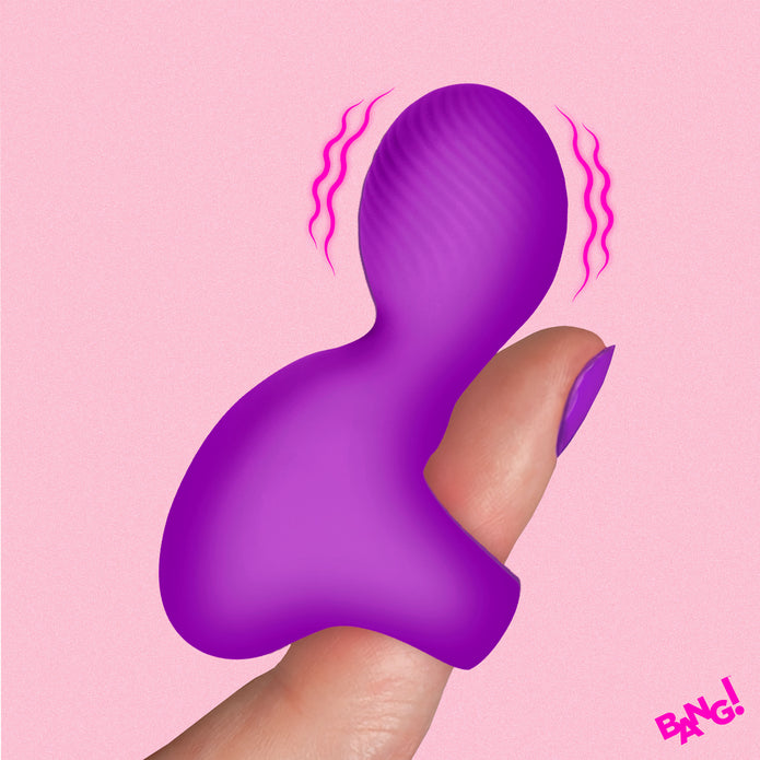 Silicone Finger Vibrator - Purple XR Brands Silicone Finger Vibrator - Purple XR Brands