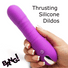 Thrusting Silicone Dildo - Purple