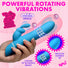 Rotating Beads Silicone Rabbit Vibrator- Blue