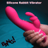 Come Hither Silicone Rabbit Vibrator - Pink