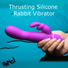 Thrusting Silicone Rabbit Vibrator - Purple