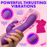 Thrusting Silicone Rabbit Vibrator - Purple