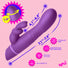 Thrusting Silicone Rabbit Vibrator - Purple