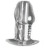Dicked Clear Hollow Anal Plug - X-Large