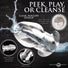 Dicked Clear Hollow Anal Plug - Large