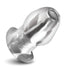Dicked Clear Hollow Anal Plug - Large