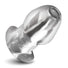 Dicked Clear Hollow Anal Plug - X-Large