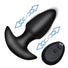 Thrusting & Vibrating Silicone Butt Plug - Black