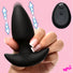 Thrusting & Vibrating Silicone Butt Plug - Black