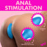 Thrusting & Vibrating Silicone Butt Plug - Blue