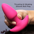 Thrusting & Vibrating Silicone Butt Plug - Pink