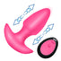 Thrusting & Vibrating Silicone Butt Plug - Pink