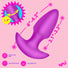 Thrusting & Vibrating Silicone Butt Plug - Purple