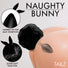Fluffy Bunny Tail Silicone Plug - Black